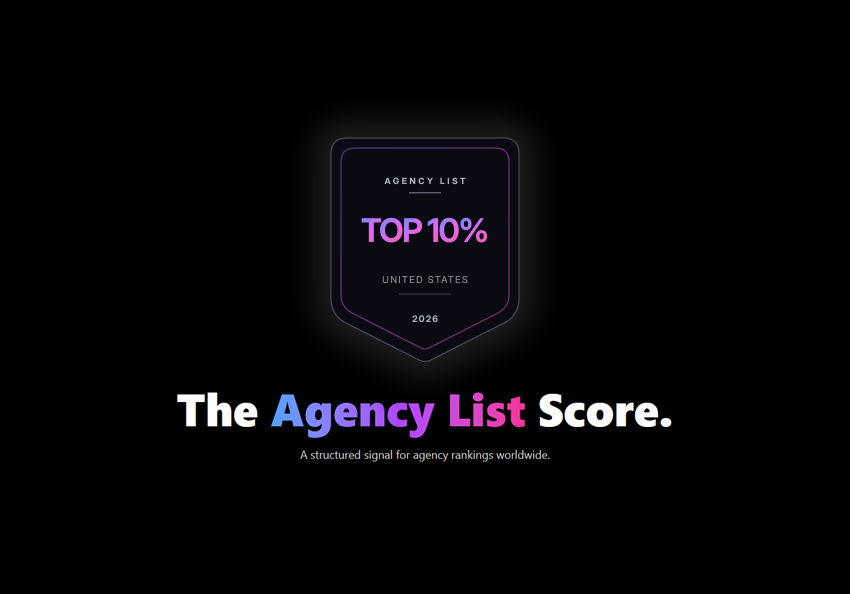 Our Denver Video Production Company Earns Agency List's 2026 Top 10% Recognition
